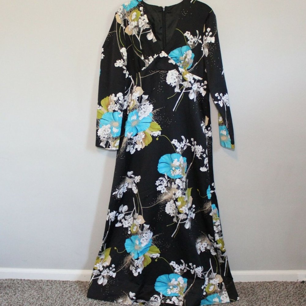 Vintage Tori Richard Honolulu Floral Maxi Dress H11457 - Picture 2 of 15